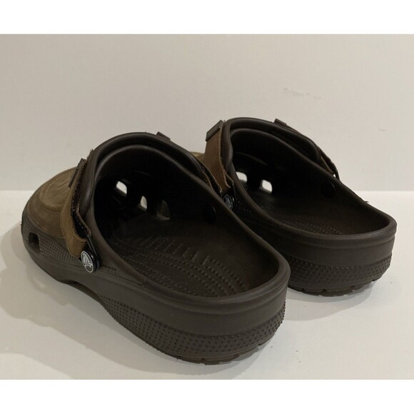 Crocs Classic Yukon Vista II Clog Men's 10 Brown Vegan Leather Slip On Gorpcore - Picture 5 of 12